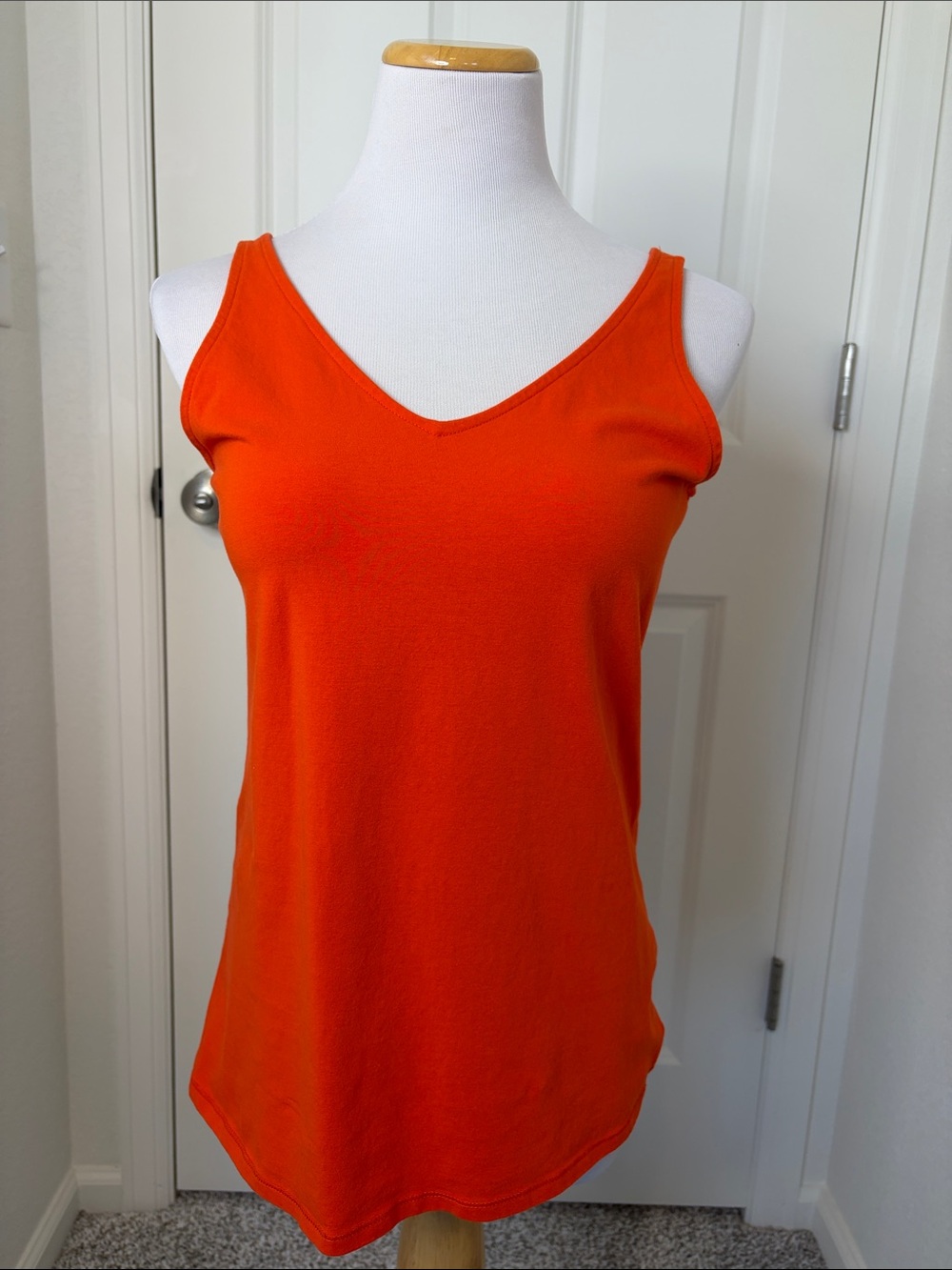 J.Jill Perfect Reversible Tank Orange V Neck Scoop Neck Large